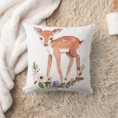 小さな鹿の枕 クッション (ブランケット)