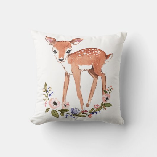 小さな鹿の枕 クッション (正面)