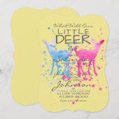 小さな鹿の森の性別発表招待状 招待状 (正面/裏面)
