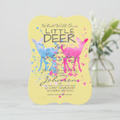 小さな鹿の森の性別発表招待状 招待状 (スタンド正面)