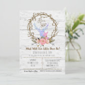 小さな鹿の赤ちゃん性別発表招待状 招待状 (スタンド正面)