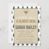 小さな鹿はほとんど赤ちゃんシャワー招待状 招待状 (正面)