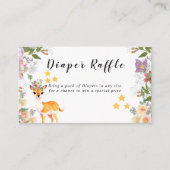 小さな鹿、大きな喜びピンクの花ベビーシャワーテーマ エンクロージャーカード (正面)