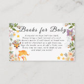 小さな鹿、大きな喜びピンクの花ベビーシャワーテーマ エンクロージャーカード (正面)