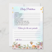 小さな鹿、大きな喜びピンクの花ベビーシャワーテーマ 招待状 (正面)