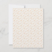 小さな鹿、大きな喜びピンクの花ベビーシャワーテーマ 招待状 (裏面)