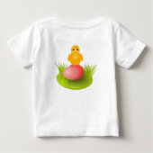 小さな黄色いひよこと卵 ベビーTシャツ (裏面)