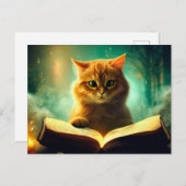 小さな黄色い猫 ポストカード (正面/裏面)