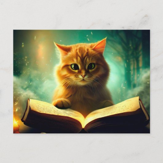 小さな黄色い猫 ポストカード (正面)