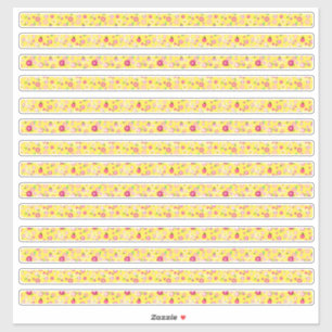 小さな黄色い縁ど花 シール