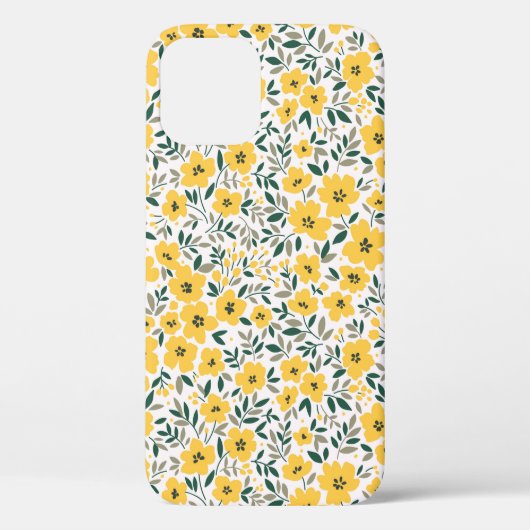小さな黄色い花で縫い目のない模様 Case-Mate iPhoneケース (裏面)