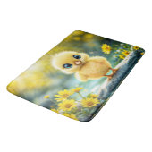 小さな黄色い雛の夢のような黄金色の光自然アート バスマット (アングル)