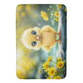 小さな黄色い雛の夢のような黄金色の光自然アート バスマット (正面縦)