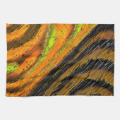 小さな黄色がかったモザイクと変形 キッチンタオル (横)