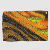 小さな黄色がかったモザイクと変形 ゴルフタオル (横)