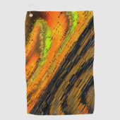 小さな黄色がかったモザイクと変形 ゴルフタオル (正面)