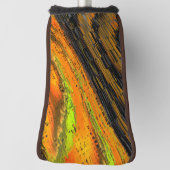 小さな黄色がかったモザイクと変形 ゴルフヘッドカバー (回転90)