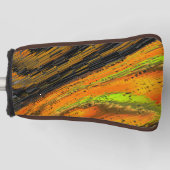 小さな黄色がかったモザイクと変形 ゴルフヘッドカバー (正面)