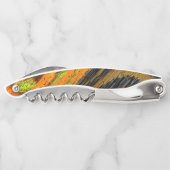 小さな黄色がかったモザイクと変形 ソムリエナイフ (裏面)