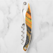 小さな黄色がかったモザイクと変形 ソムリエナイフ (正面)