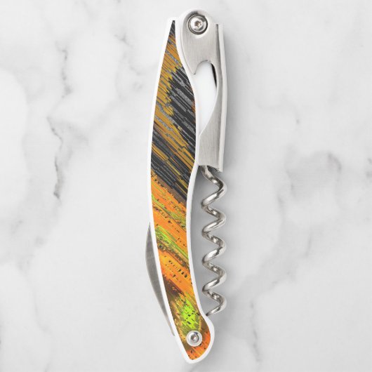 小さな黄色がかったモザイクと変形 ソムリエナイフ (裏面)