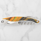 小さな黄色がかったモザイクと変形 ソムリエナイフ (正面)