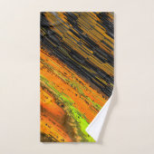 小さな黄色がかったモザイクと変形 バスタオルセット (ハンドタオル)