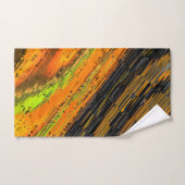 小さな黄色がかったモザイクと変形 バスタオルセット (ハンドタオル)