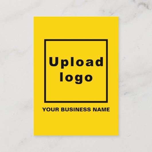 小さな黄色のポートレートカードのビジネスブランド 名刺 (裏面)