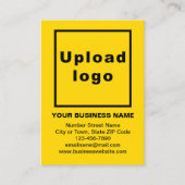 小さな黄色のポートレートカードのビジネスブランド 名刺 (正面)