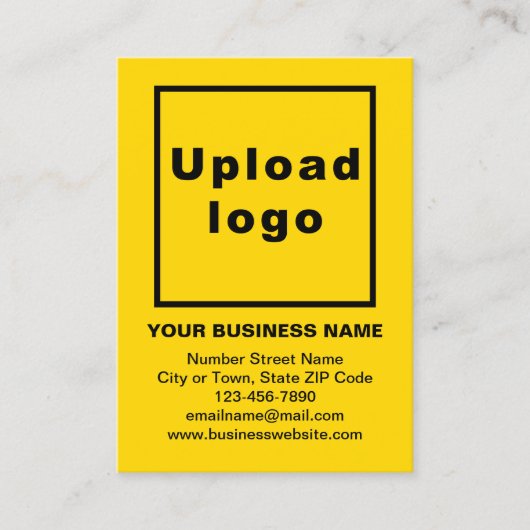 小さな黄色のポートレートカードのビジネスブランド 名刺 (正面)