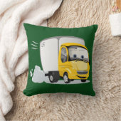 小さな黄色の漫画子供へトラック！ クッション (ブランケット)