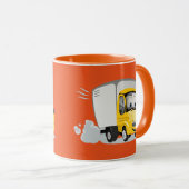 小さな黄色の漫画子供へトラック！ マグカップ (正面右)