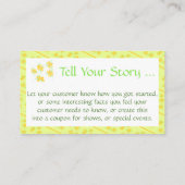 小さな黄色の花の名刺 割引カード (裏面)