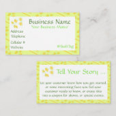 小さな黄色の花の名刺 割引カード (正面/裏面)