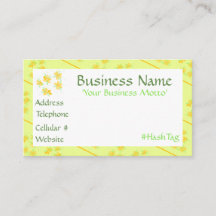 小さな黄色の花の名刺