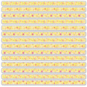 小さな黄色の花の境界線 シール (正面)