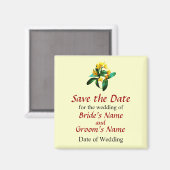 小さな黄色の蘭の花 マグネット (正面/裏面)