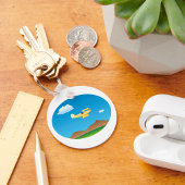 小さな黄色の飛行機 キーホルダー