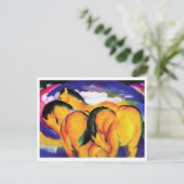 小さな黄色の馬バイフランツマアーク ポストカード (スタンド正面)