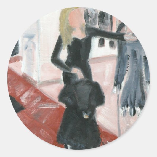 「小さな黒いドレス」 ラウンドシール (正面)