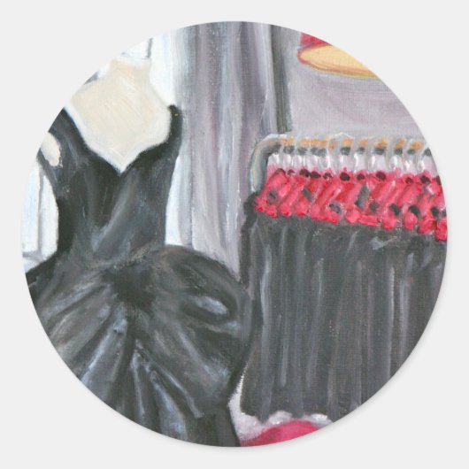 「小さな黒いドレス」 ラウンドシール (正面)