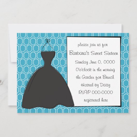 小さな黒いドレス 招待状 (正面)