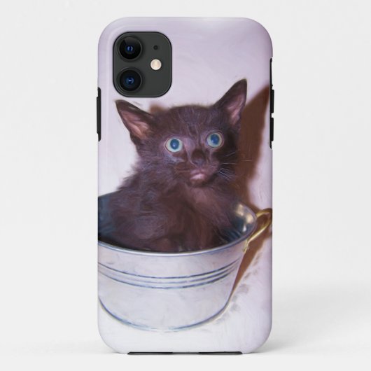 小さな黒い子猫 Case-Mate iPhoneケース (裏面)