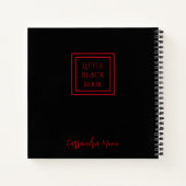 小さな黒い本パーソナライズされた ノートブック (裏面)