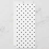 小さな黒い水玉模様/バラパーティの招待状 招待状 (裏面)