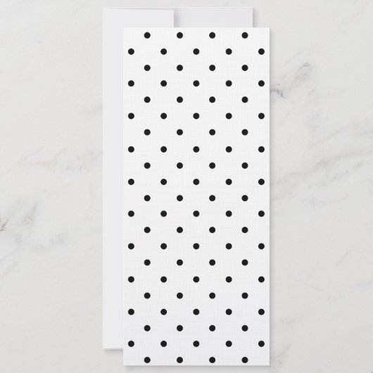小さな黒い水玉模様/バラパーティの招待状 招待状 (裏面)