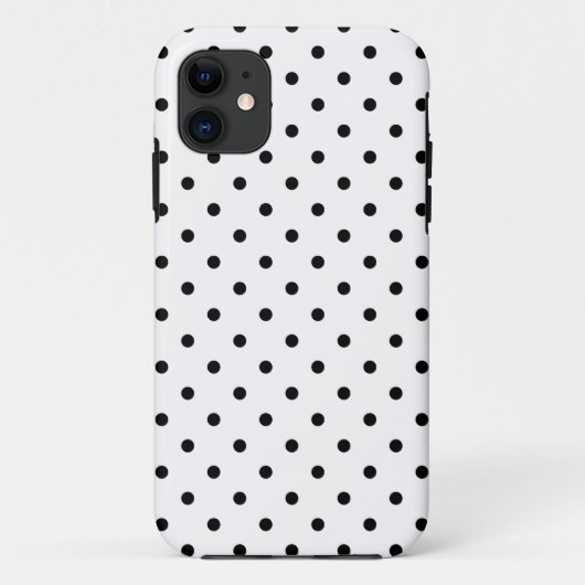 小さな黒い水玉 白背景 Case-Mate iPhoneケース (裏面)