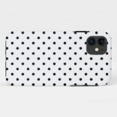 小さな黒い水玉 白背景 Case-Mate iPhoneケース (裏面(横))