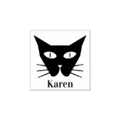 小さな黒い猫の目 ラバースタンプ (インプリント)